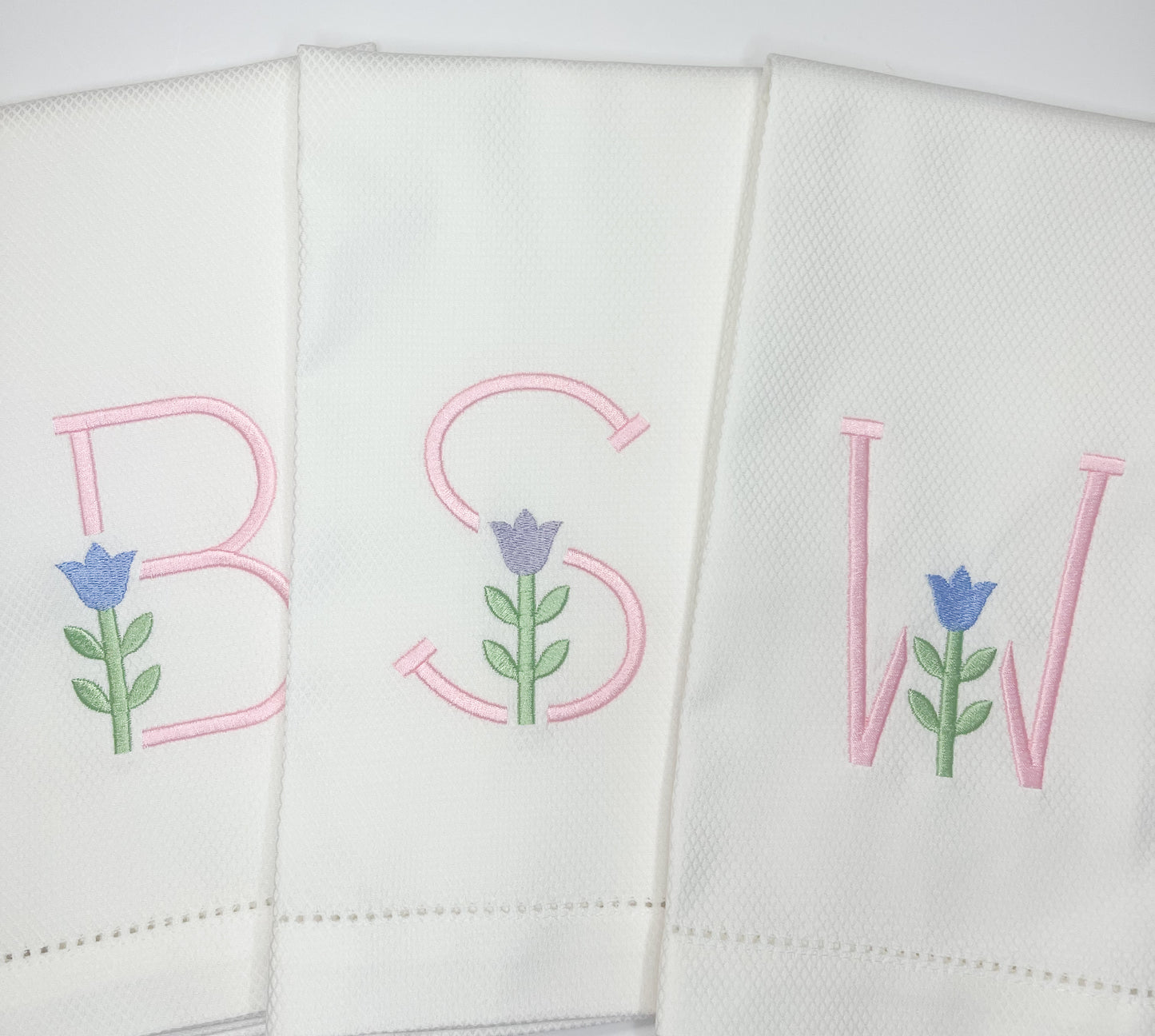 Floral Initial Hand towel